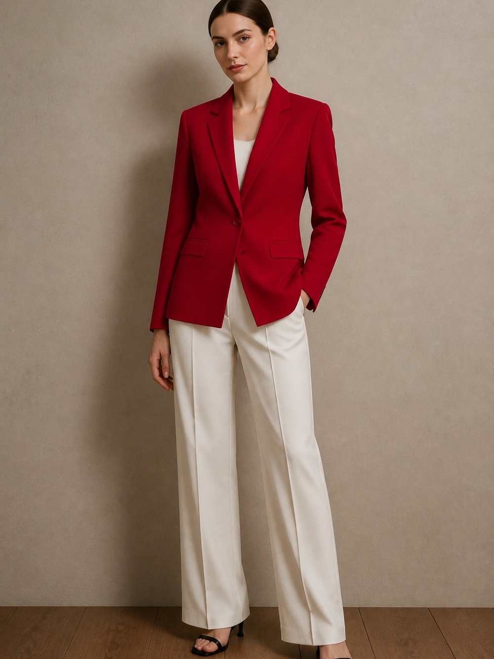 VTG Pendleton Petite Red 100 Percent Virgin Wool Blazer